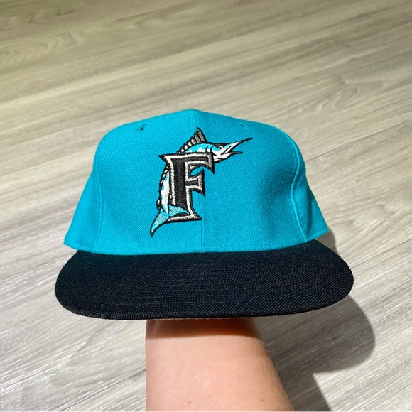 Vintage 90s Florida Marlins New Era Diamond Collection Hat 100% Wool Pro Model. - Picture 2 of 11